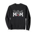 Football Mom Mama Heart Player Sweatshirt - Trendy Graphic for Adults - T-Shirt, Sweatshirt, Hoodie