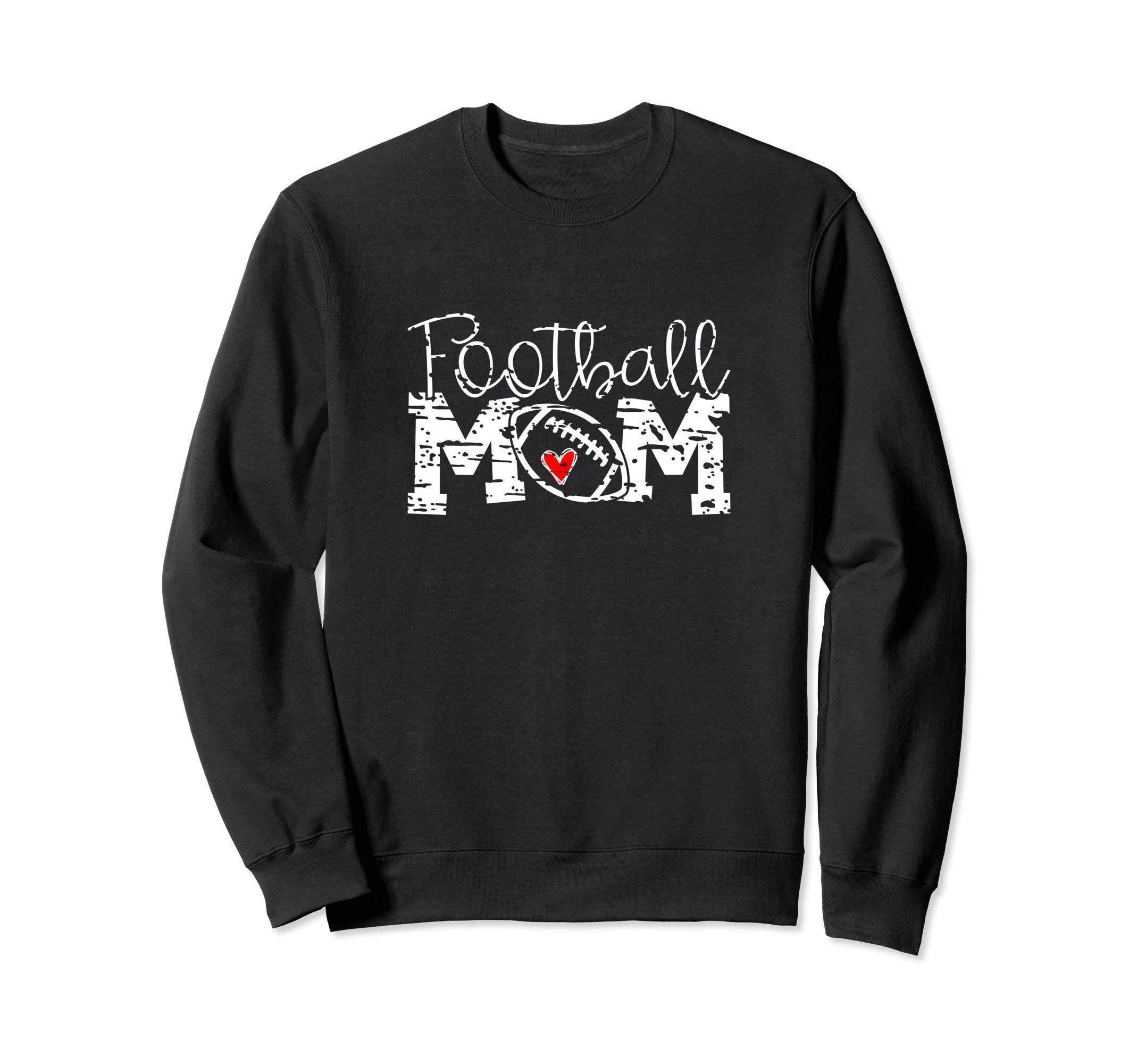 Football Mom Mama Heart Player Sweatshirt - Trendy Graphic for Adults - T-Shirt, Sweatshirt, Hoodie