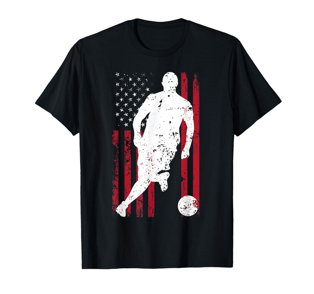 Soccer Usa Flag Gift Soccer Player T-Shirt - Minimalist Print for Adults - T-Shirt, Sweatshirt, Hoodie