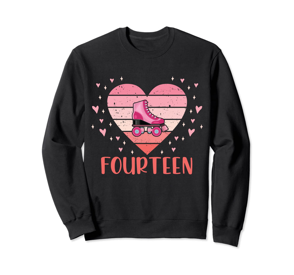 14 Year Old Roller Skating Sweatshirt - Minimalist Print for Adults - T-Shirt, Sweatshirt, Hoodie