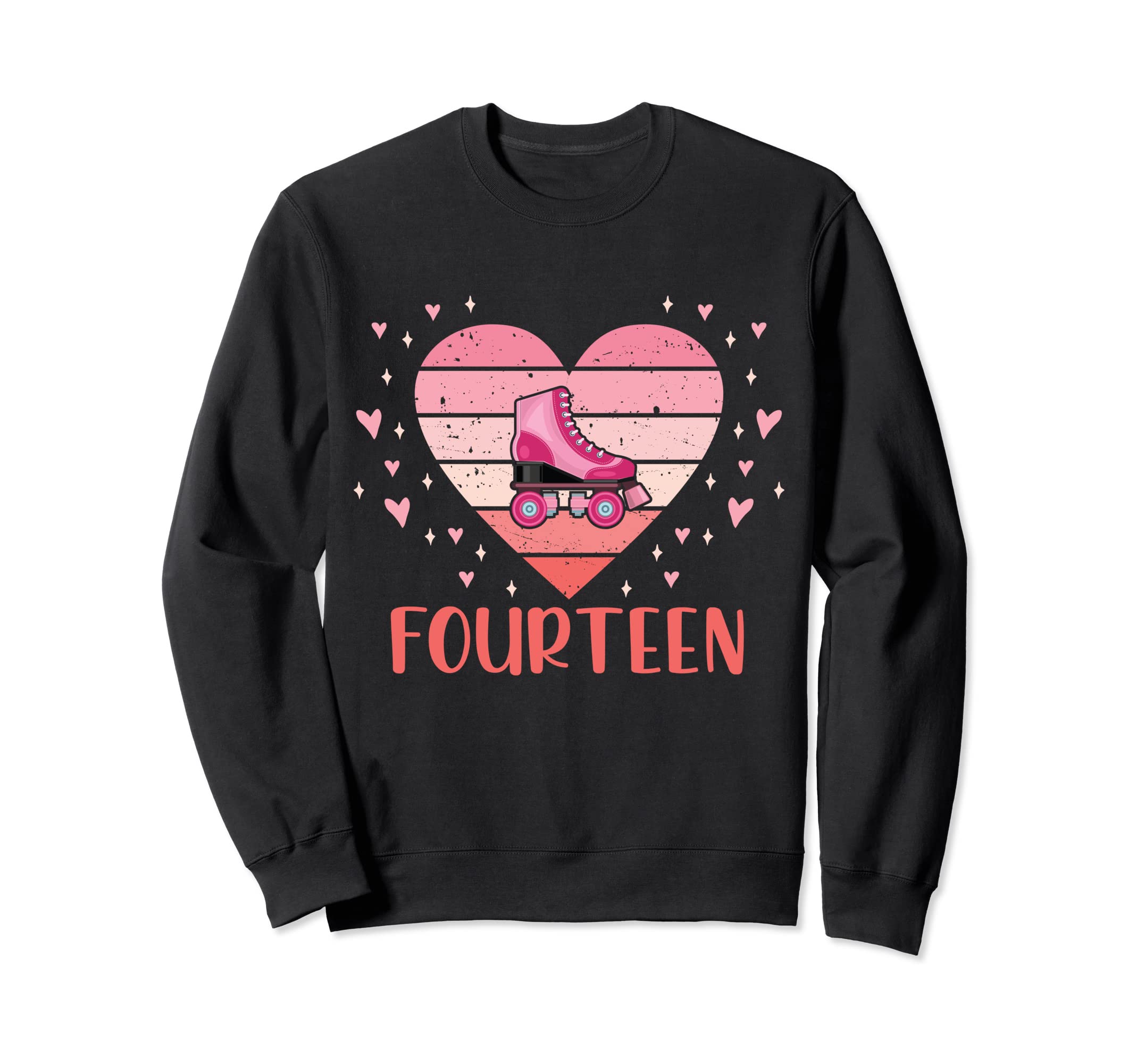 14 Year Old Roller Skating Sweatshirt - Minimalist Print for Adults - T-Shirt, Sweatshirt, Hoodie