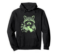 Soccer Fan Engraved Raccoon Playing Hoodie - Aesthetic Graphic for Adults - T-Shirt, Sweatshirt, Hoodie