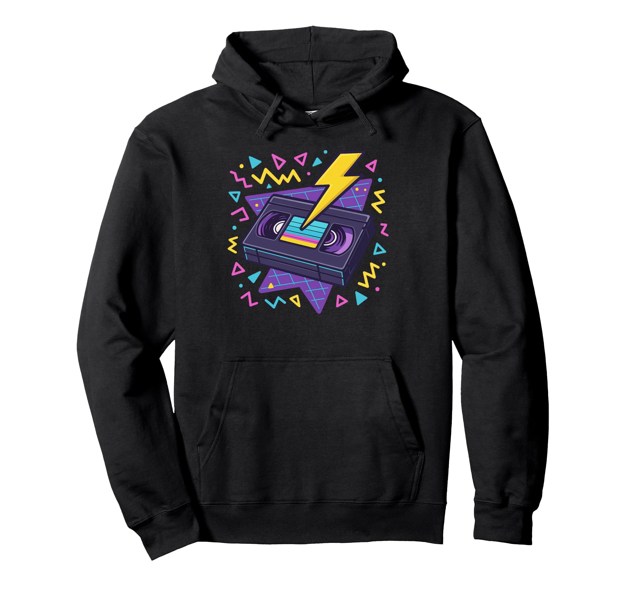 80S Lightning Pop Art Vibes Hoodie - Casual Everyday Wear for Adults - T-Shirt, Sweatshirt, Hoodie