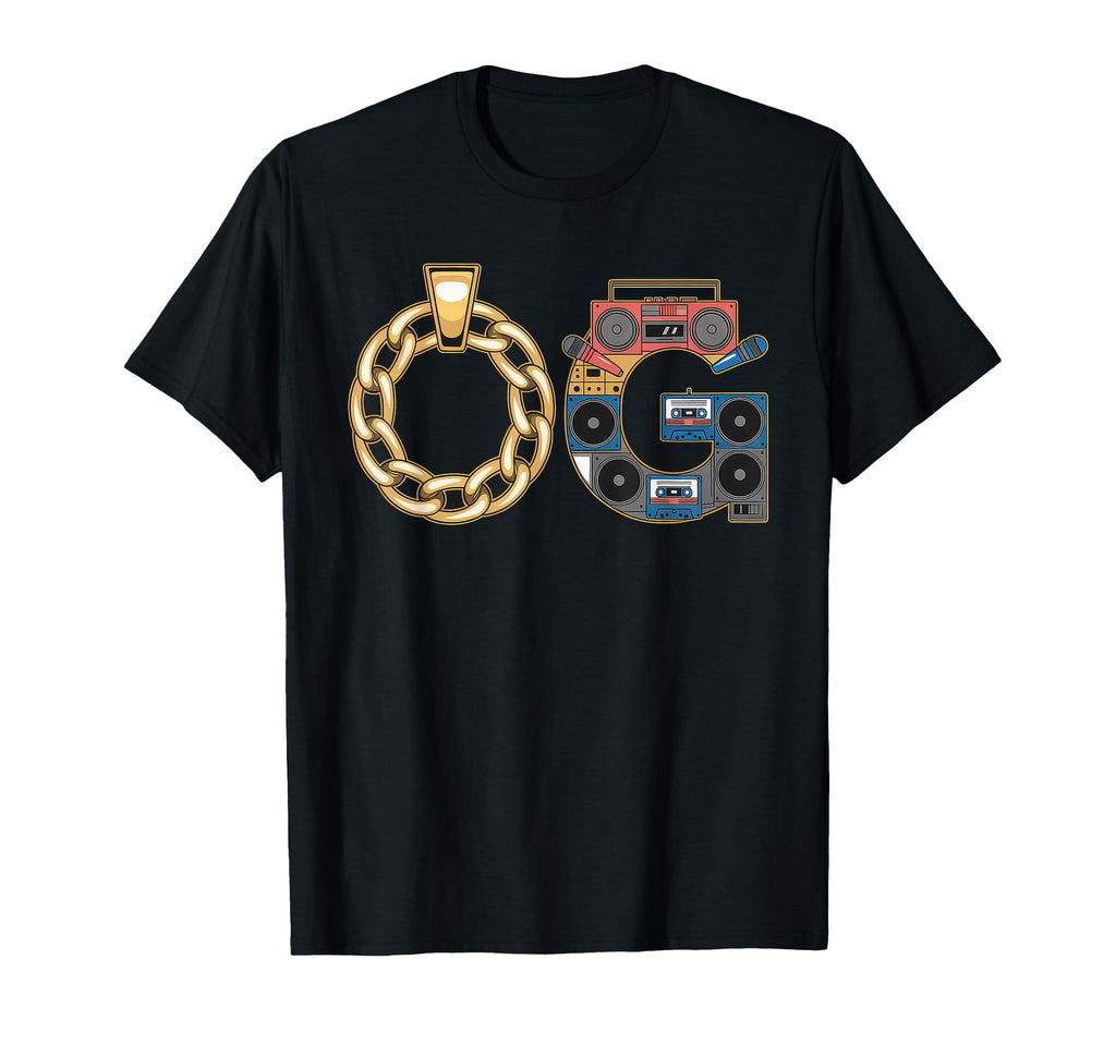 Old School Og Hip Hop Vinyl Cds T-Shirt - Custom Art Print for Adults - T-Shirt, Sweatshirt, Hoodie