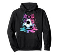 Dripping Soccer Coquette Bow Leopard Hoodie - Graphic Print for Adults - T-Shirt, Sweatshirt, Hoodie
