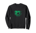 Soccer Ball Green Color Heart Mom Fan Sweatshirt - Custom Art Print Unisex - T-Shirt, Sweatshirt, Hoodie