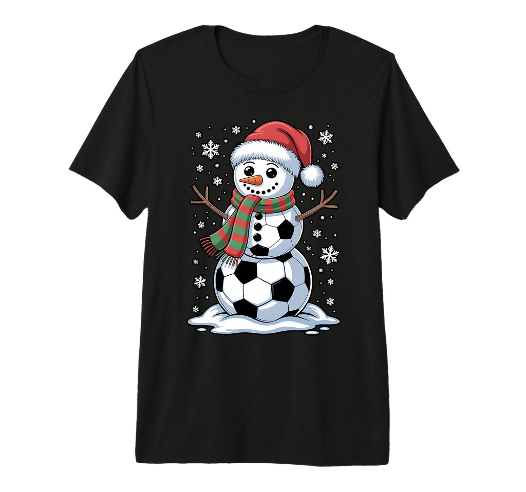 Funny Soccer Snowman Holiday Winter Vibes T-Shirt - Unique Graphic Unisex - T-Shirt, Sweatshirt, Hoodie