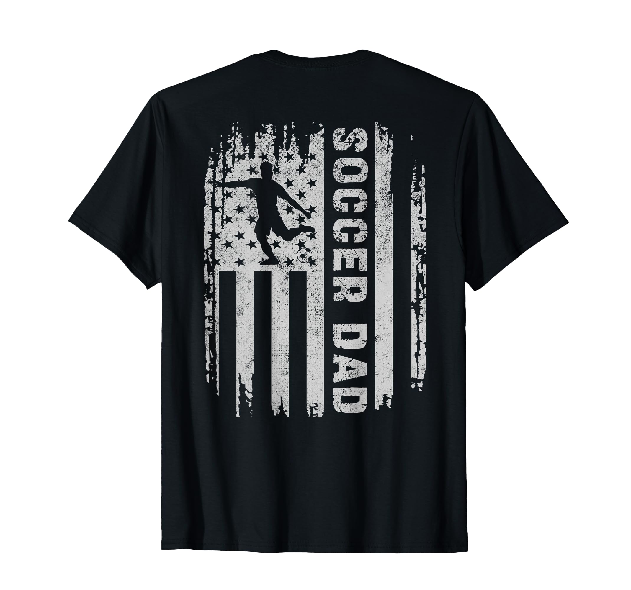 Soccer Dad American Flag Usa Back T-Shirt - Custom Art Print Men Women - T-Shirt, Sweatshirt, Hoodie