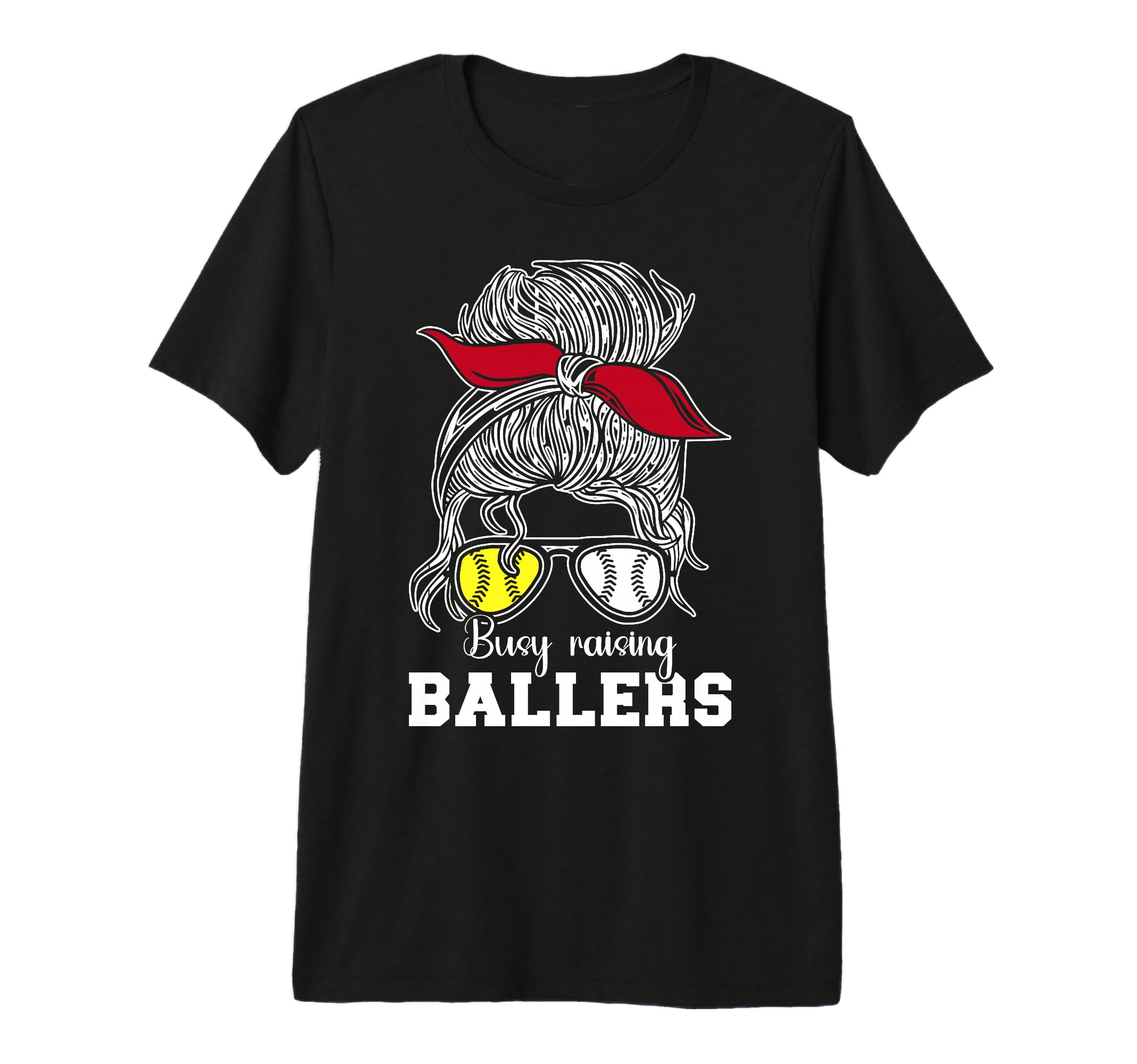 Busy Raising Ballers Baseball Softball T-Shirt - Trendy Graphic for Adults - T-Shirt, Sweatshirt, Hoodie