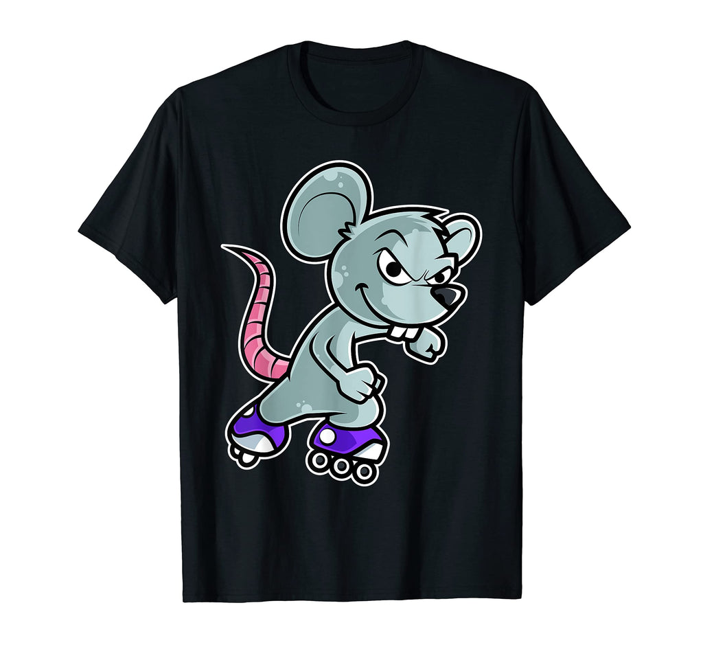 Mouse Rat Roller Skate T-Shirt - Casual Everyday Wear Unisex - T-Shirt, Sweatshirt, Hoodie