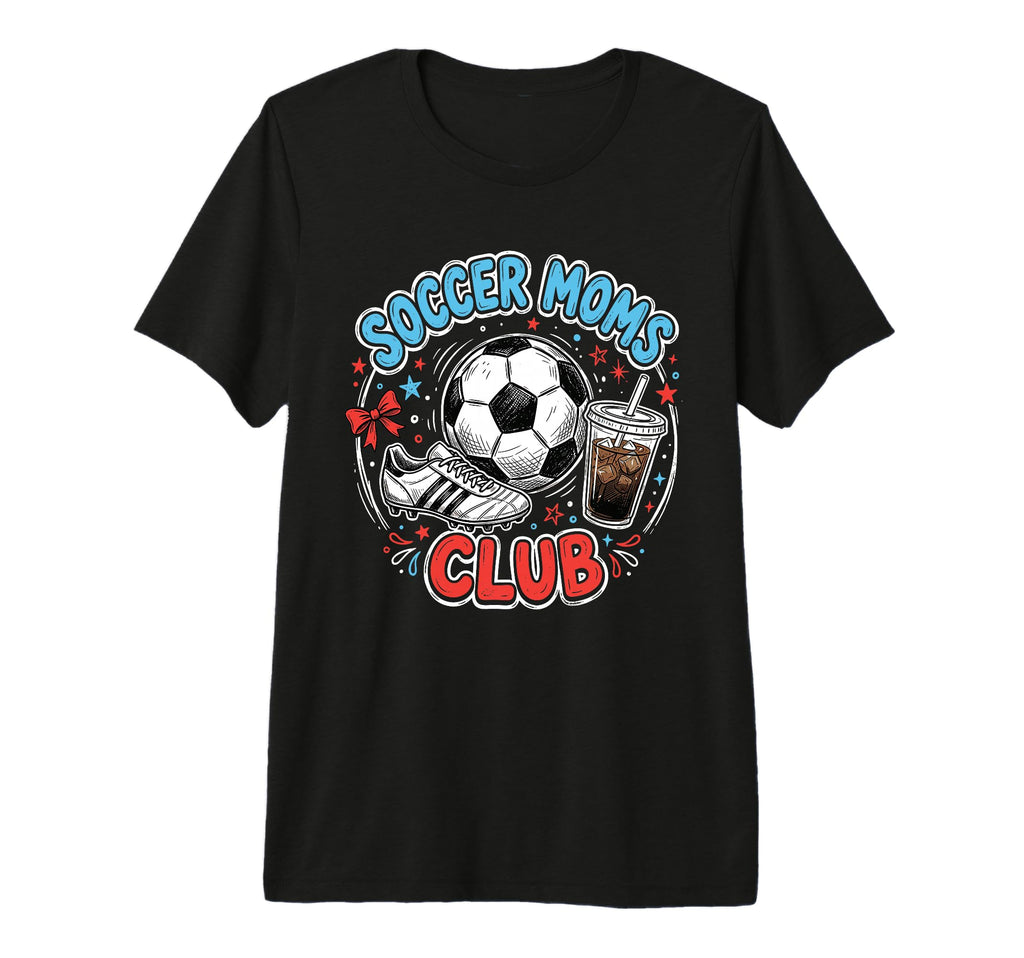 Soccer Moms Club Iced Coffee Cleats T-Shirt - Fun Novelty Design Men Women - T-Shirt, Sweatshirt, Hoodie