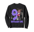 9Th Birthday Black Soccer Ball Net Sweatshirt - Graphic Print Men Women - T-Shirt, Sweatshirt, Hoodie