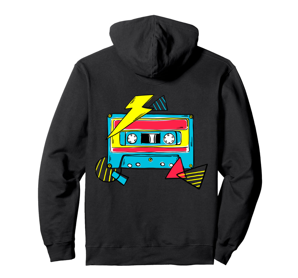80S Cassette Tape Hoodie - Casual Everyday Wear Men Women - T-Shirt, Sweatshirt, Hoodie