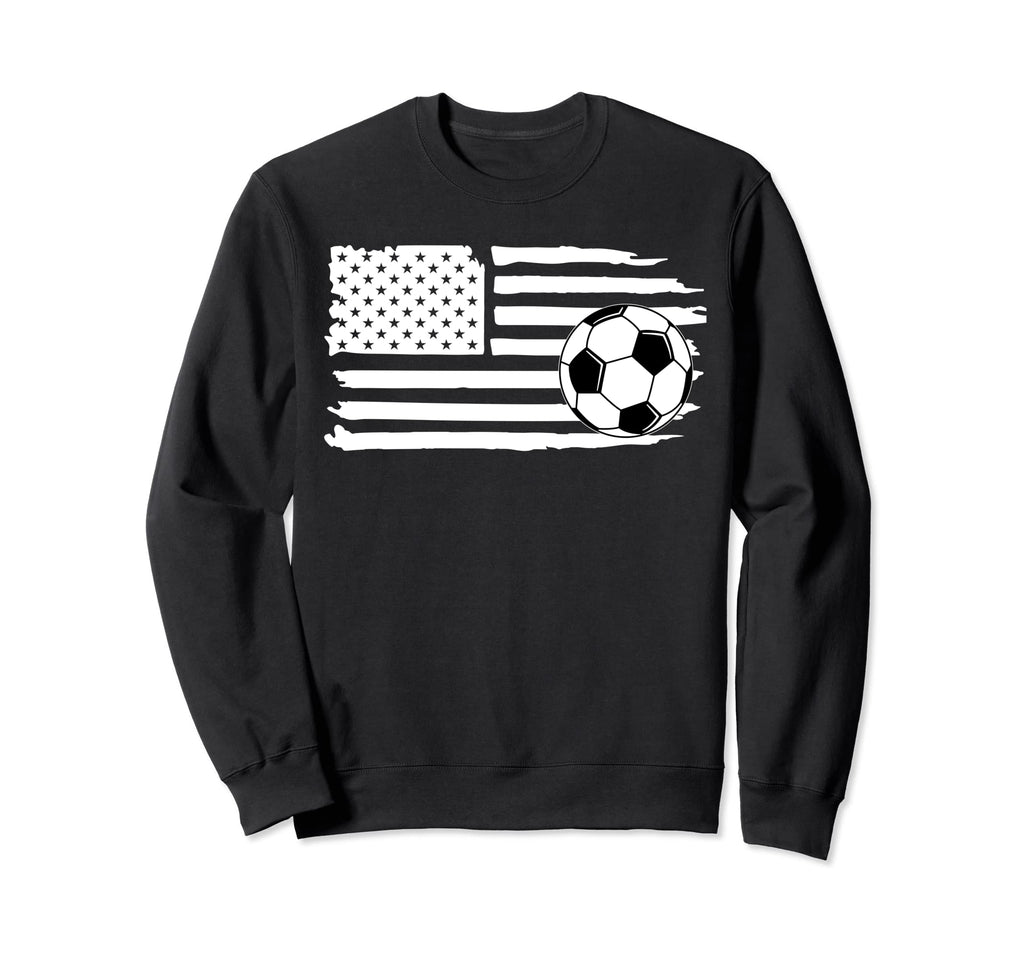 Distressed American Flag Sweatshirt - Casual Everyday Wear Men Women - T-Shirt, Sweatshirt, Hoodie