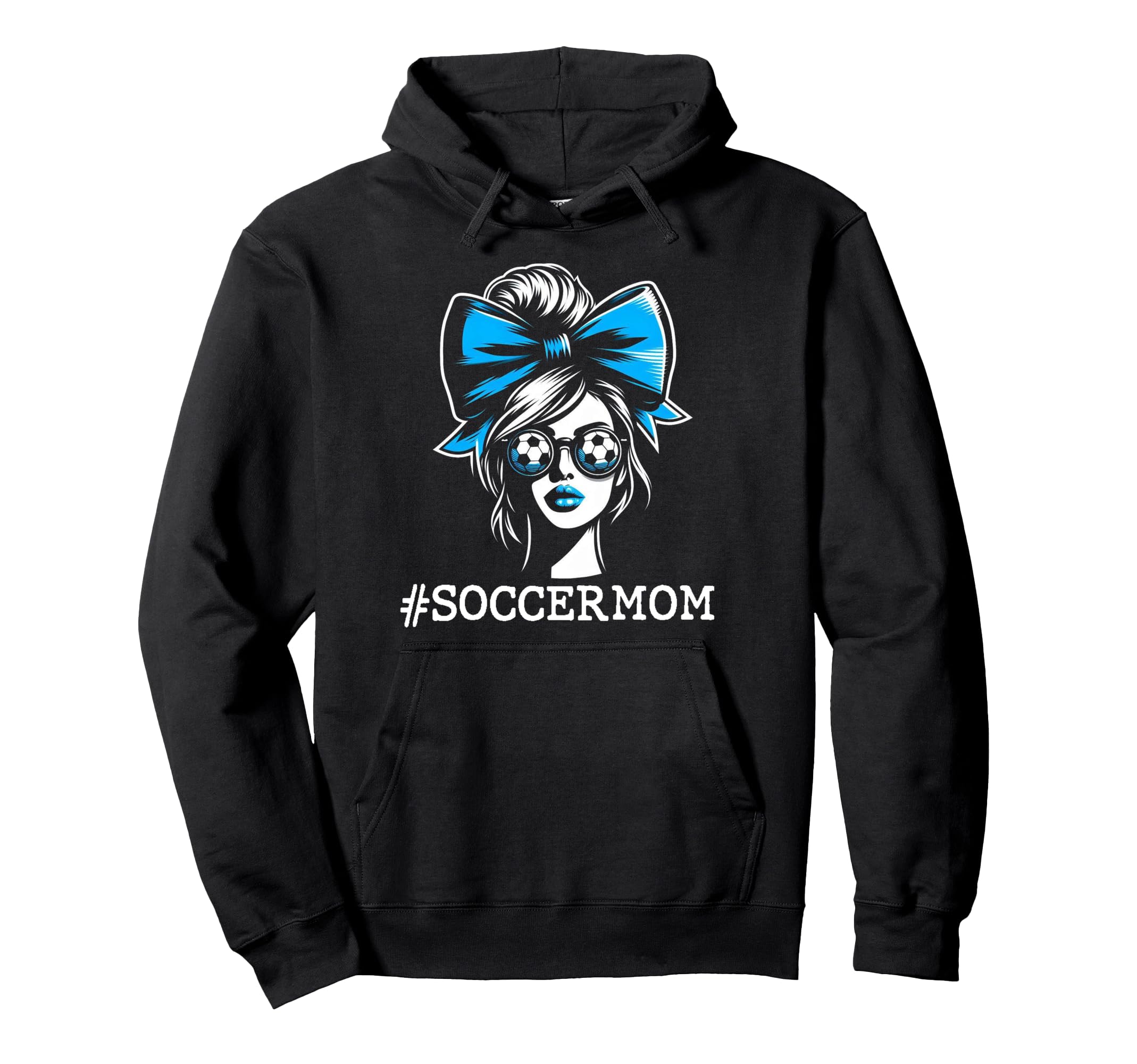 Soccer Mom Bow Football Mama Hoodie - Casual Everyday Wear for Adults - T-Shirt, Sweatshirt, Hoodie