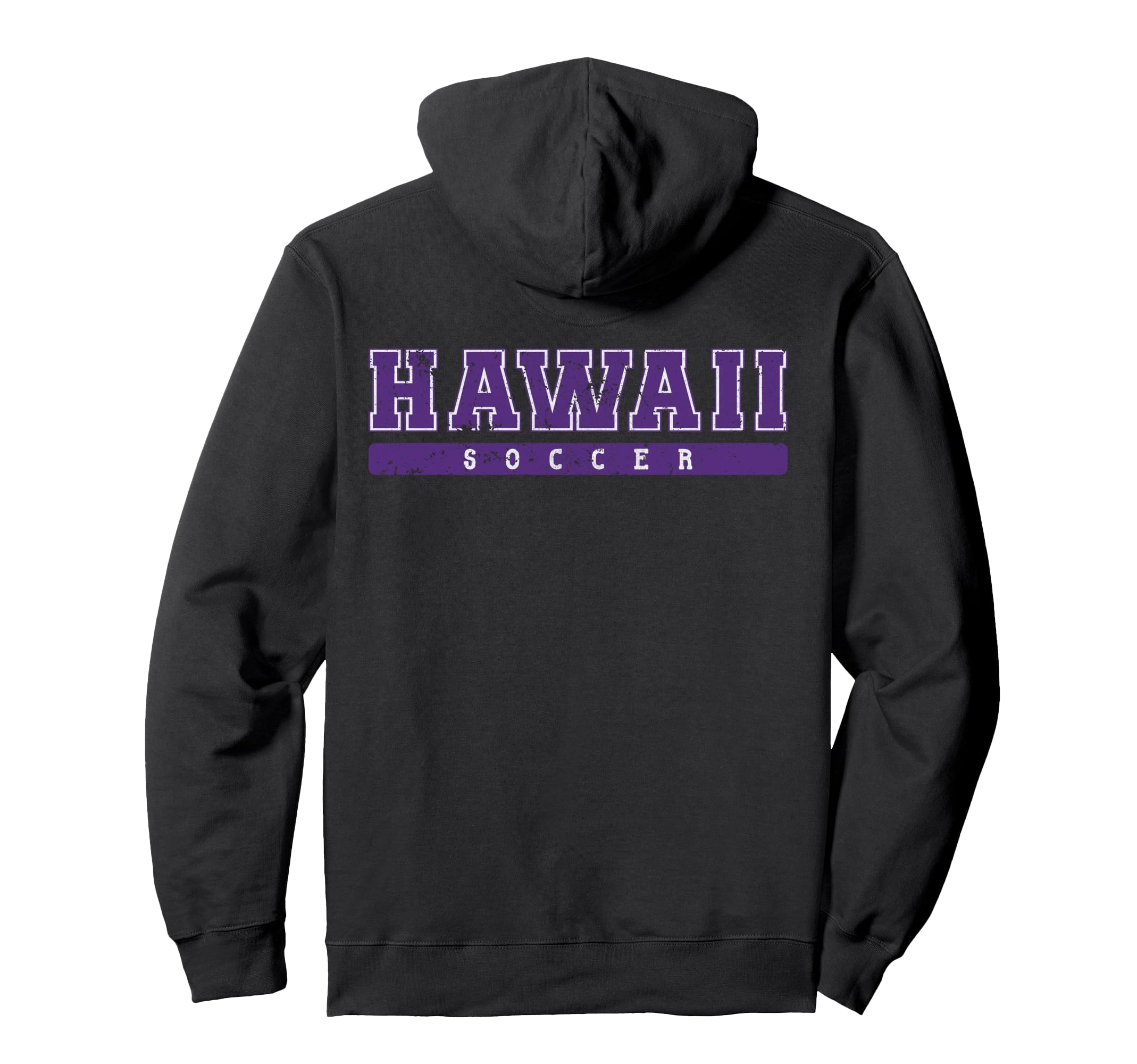Hawaii Soccer Purple Text Hoodie - Fun Novelty Design for Adults - T-Shirt, Sweatshirt, Hoodie