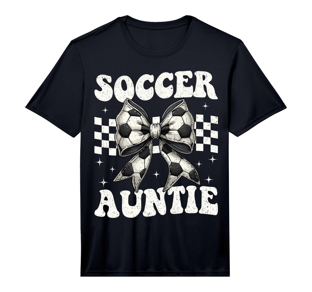 Mens Soccer Auntie Funny Coquette Bow T-Shirt - Trendy Graphic Men Women - T-Shirt, Sweatshirt, Hoodie