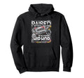 Raised Old School Hip Hop Cassette Hoodie - Unique Graphic Men Women - T-Shirt, Sweatshirt, Hoodie