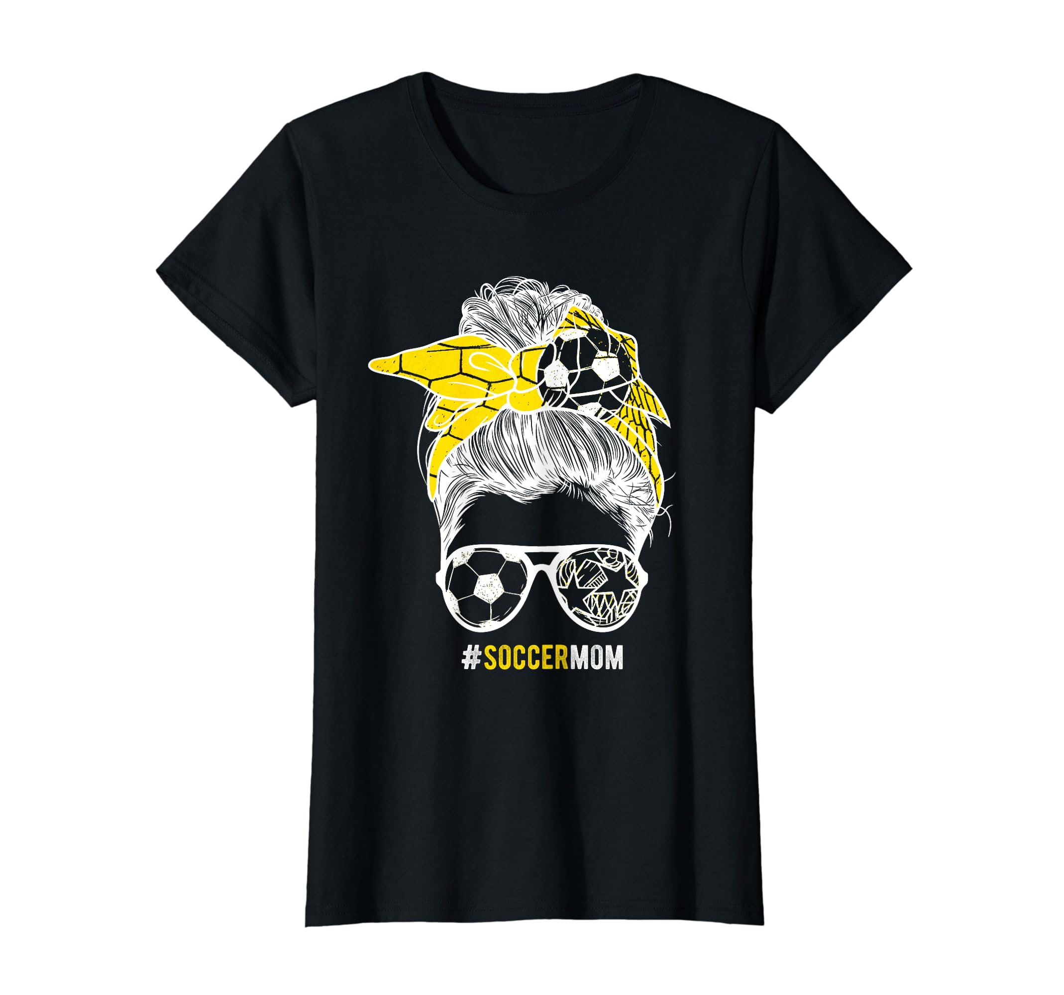 Soccer Mom Messy Bun Hair Soccer T-Shirt - Streetwear Style Men Women - T-Shirt, Sweatshirt, Hoodie