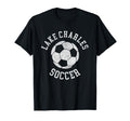 Lake Charles Soccer Distressed 90S T-Shirt - Minimalist Print Men Women - T-Shirt, Sweatshirt, Hoodie