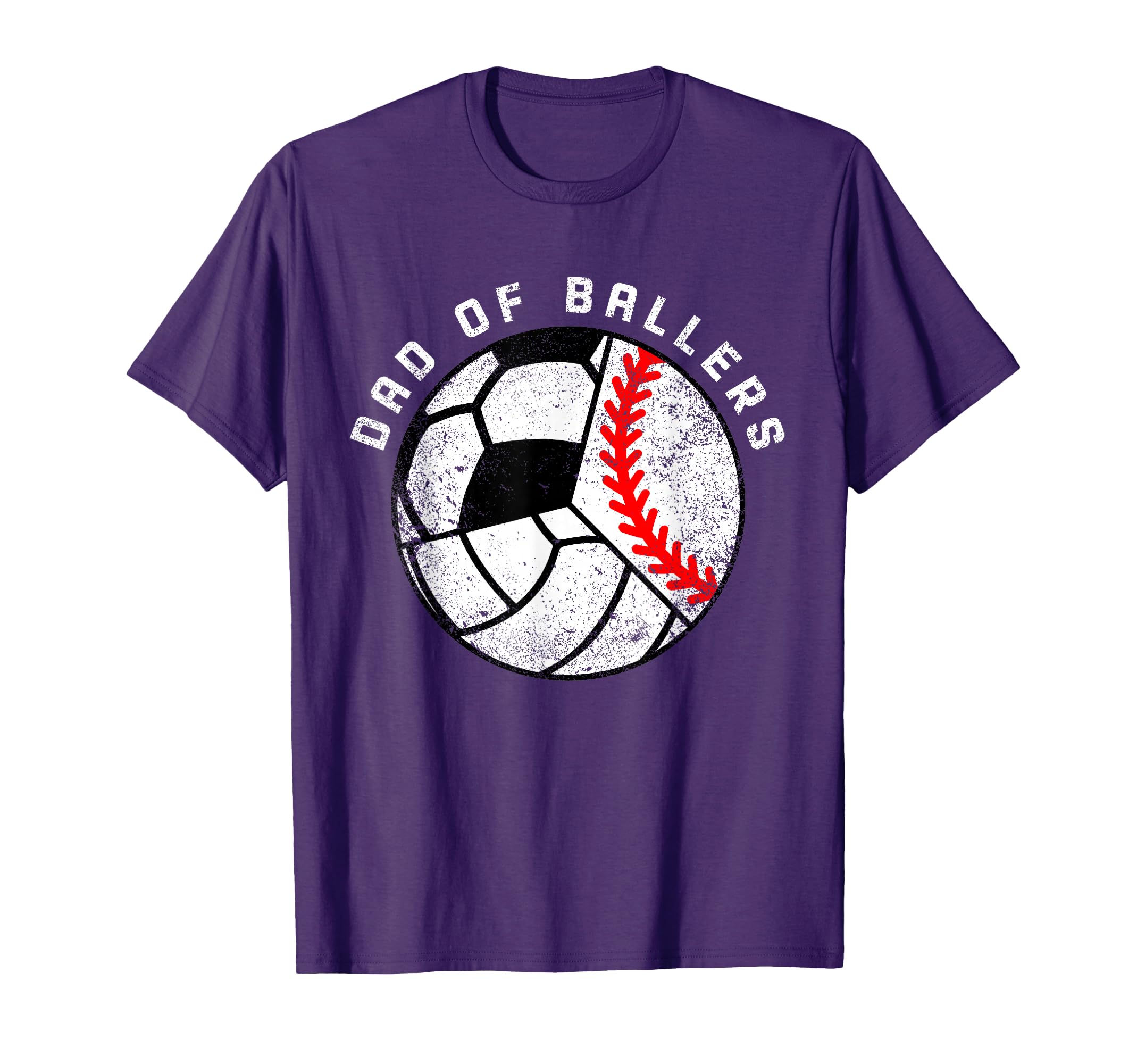 Dad Ballers Funny Baseball Volleyball T-Shirt - Novelty Apparel for Adults - T-Shirt, Sweatshirt, Hoodie