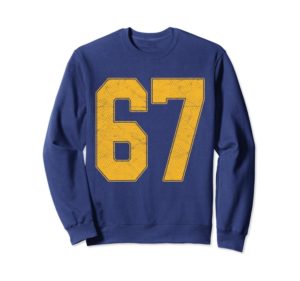 Number 67 Numbered Uniform Sports Sweatshirt - Aesthetic Graphic Unisex - T-Shirt, Sweatshirt, Hoodie