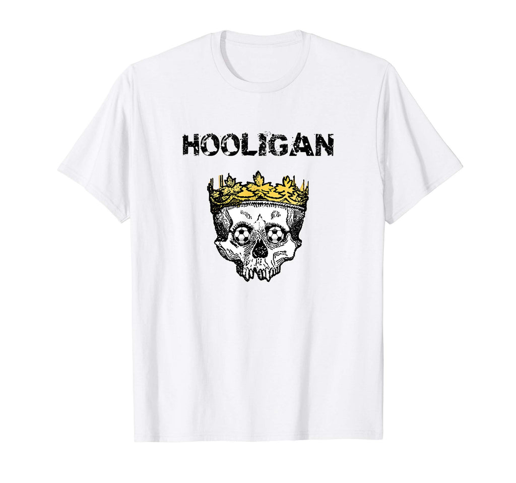 Hooligan Soccer King Distressed Light T-Shirt - Custom Art Print Men Women - T-Shirt, Sweatshirt, Hoodie