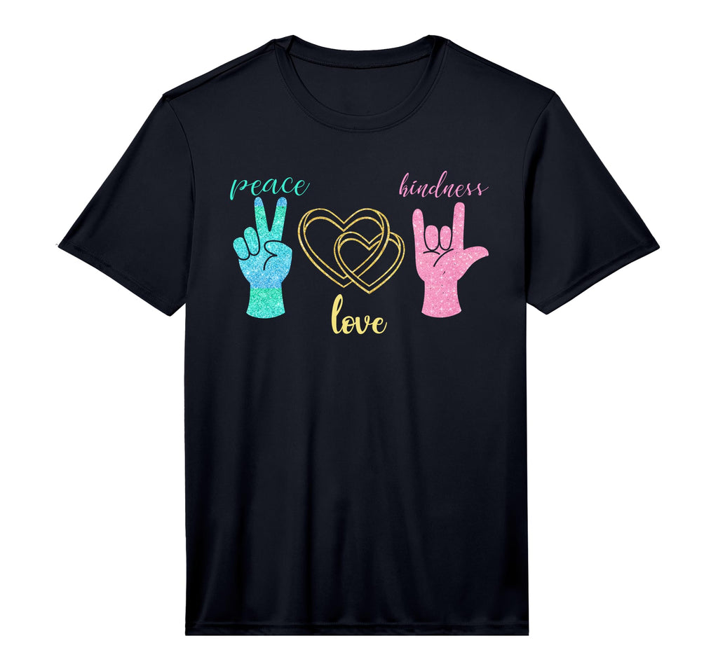 Peace Love Hope Kindness Gift Peace T-Shirt - Graphic Print for Adults - T-Shirt, Sweatshirt, Hoodie