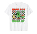 Checkered Jingle Bell Rockin Tree Rock T-Shirt - Graphic Print Men Women - T-Shirt, Sweatshirt, Hoodie