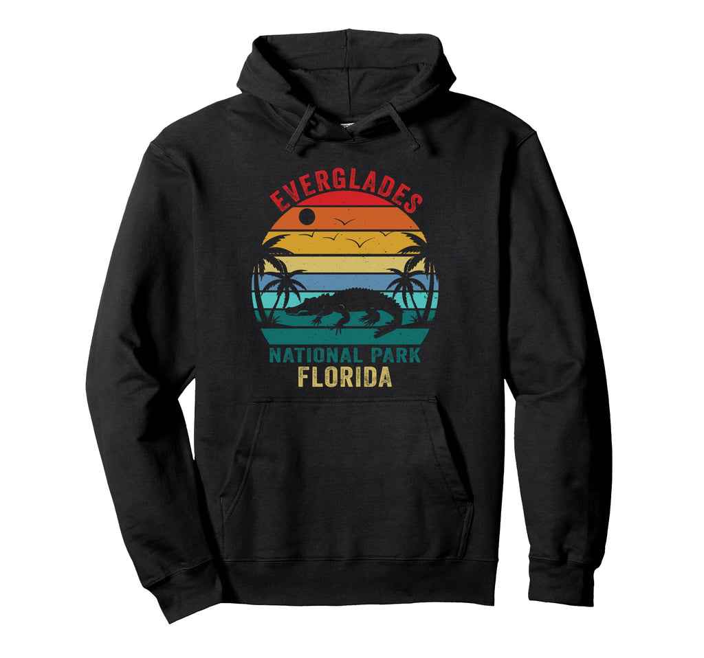 Everglades National Park Alligators Hoodie - Minimalist Print Men Women - T-Shirt, Sweatshirt, Hoodie