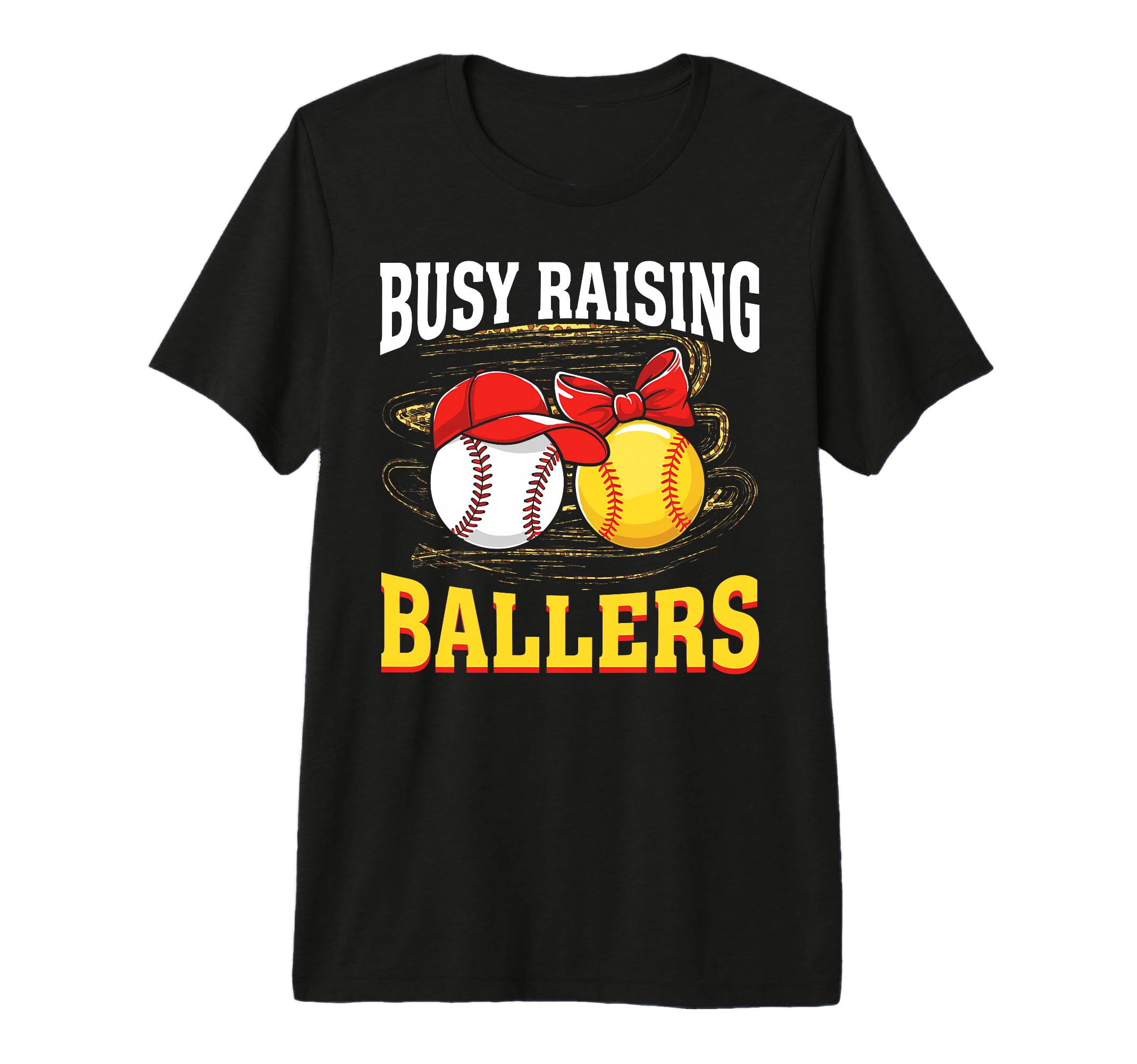 Busy Raising Ballers Baseball Softball T-Shirt - Novelty Apparel Men Women - T-Shirt, Sweatshirt, Hoodie