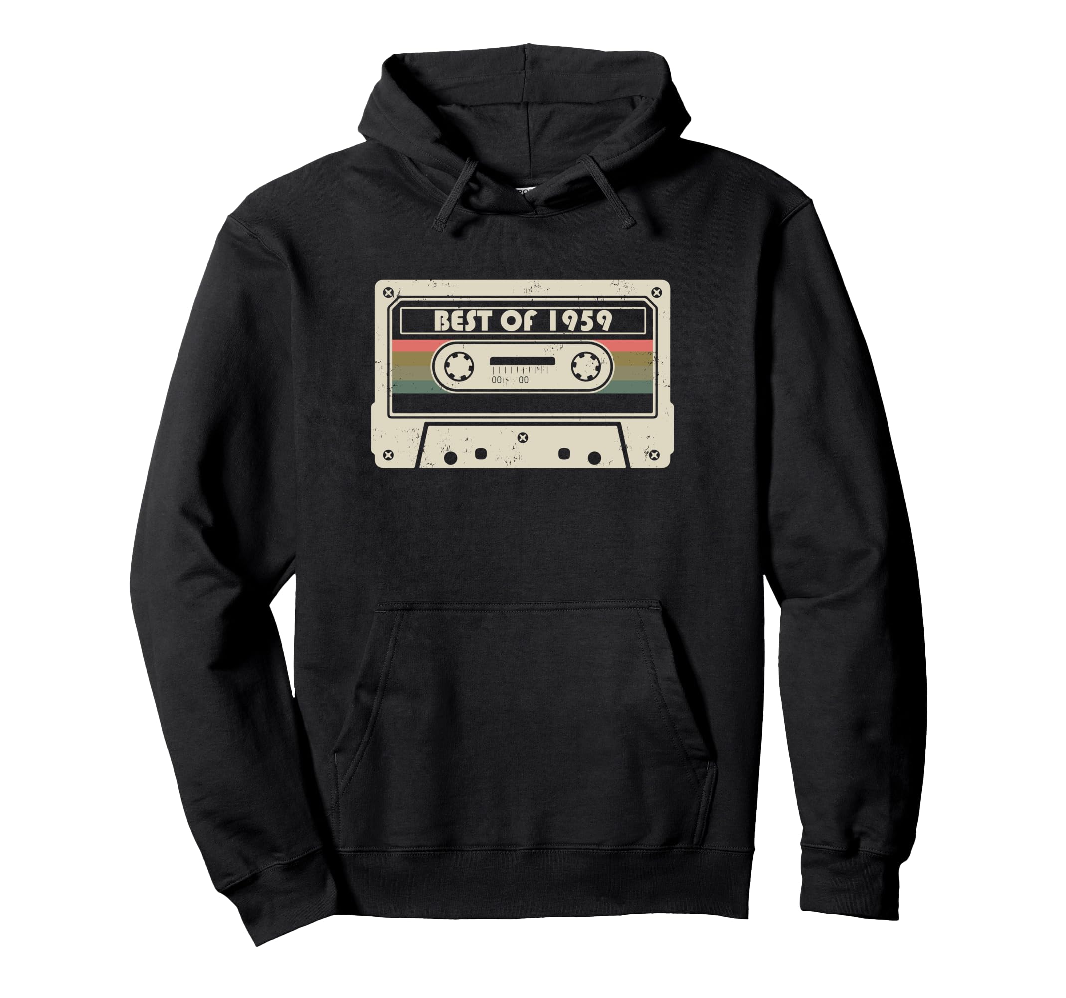 Best 1959 Born Year Mix Audio Tape Hoodie - Fun Novelty Design Unisex - T-Shirt, Sweatshirt, Hoodie