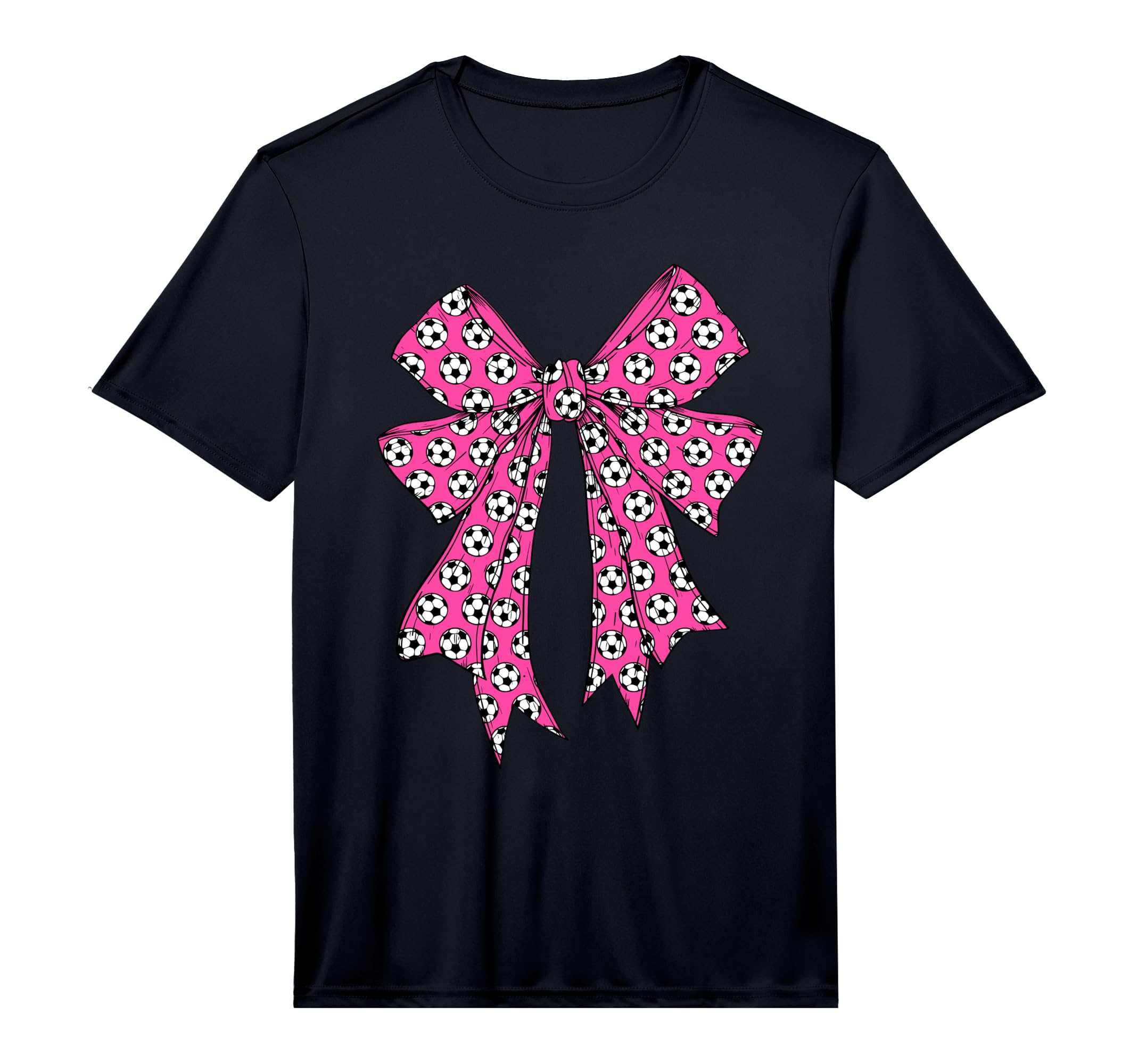 Soccer Ball Coquette Bow Soccer Mom Mama T-Shirt - Minimalist Print Unisex - T-Shirt, Sweatshirt, Hoodie