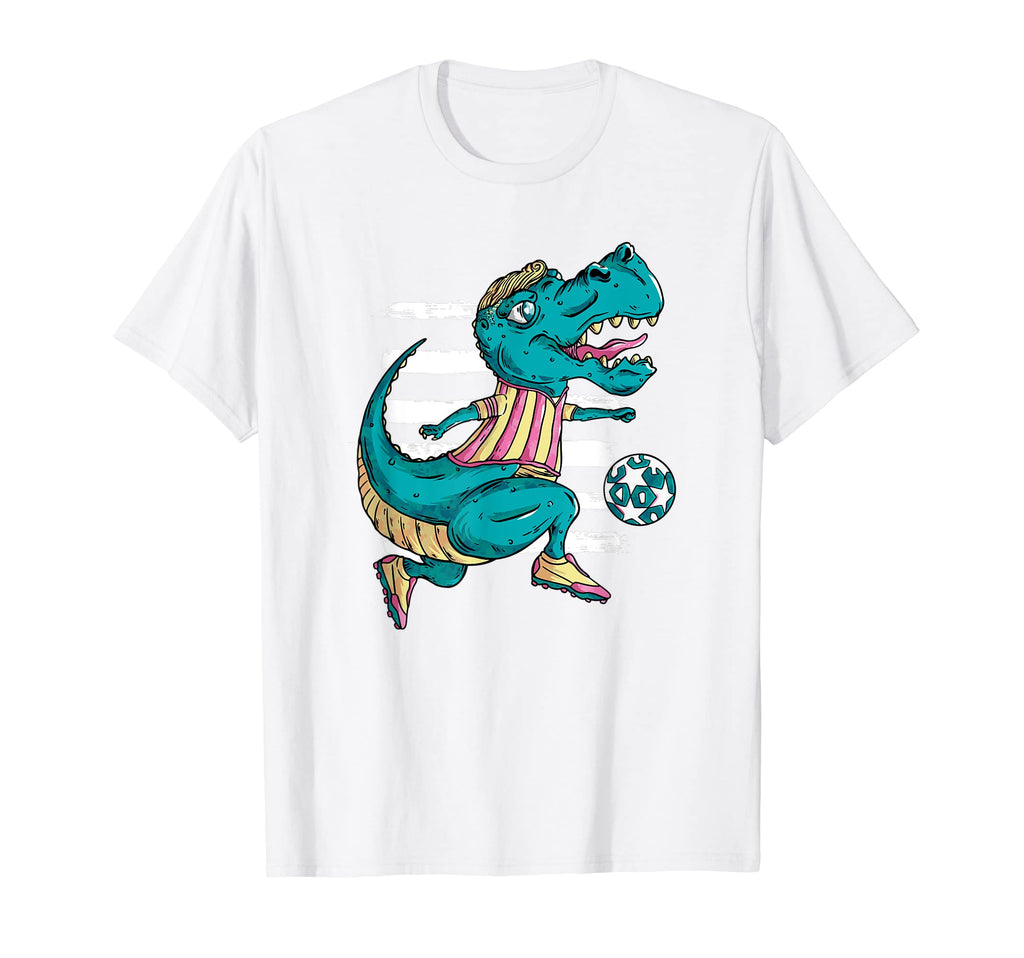 T Rex Playing Soccer Tyrannosaurus T-Shirt - Custom Art Print for Adults - T-Shirt, Sweatshirt, Hoodie