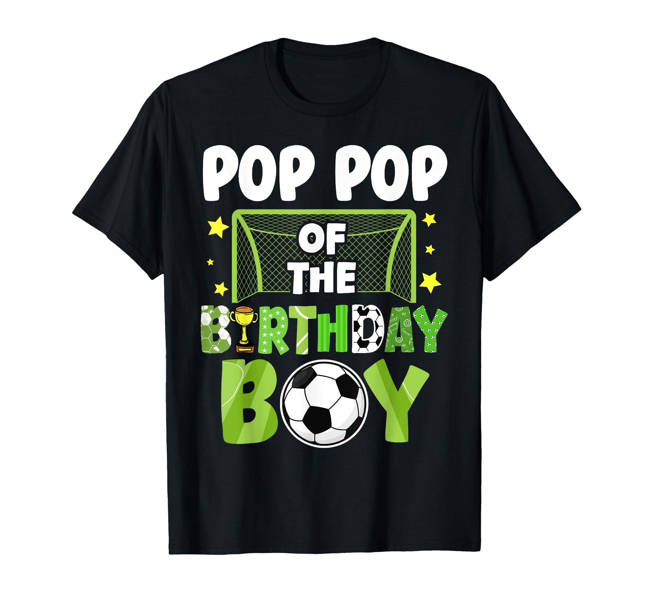 Soccer Pop Pop Birthday Party Soccer T-Shirt - Graphic Print Men Women - T-Shirt, Sweatshirt, Hoodie