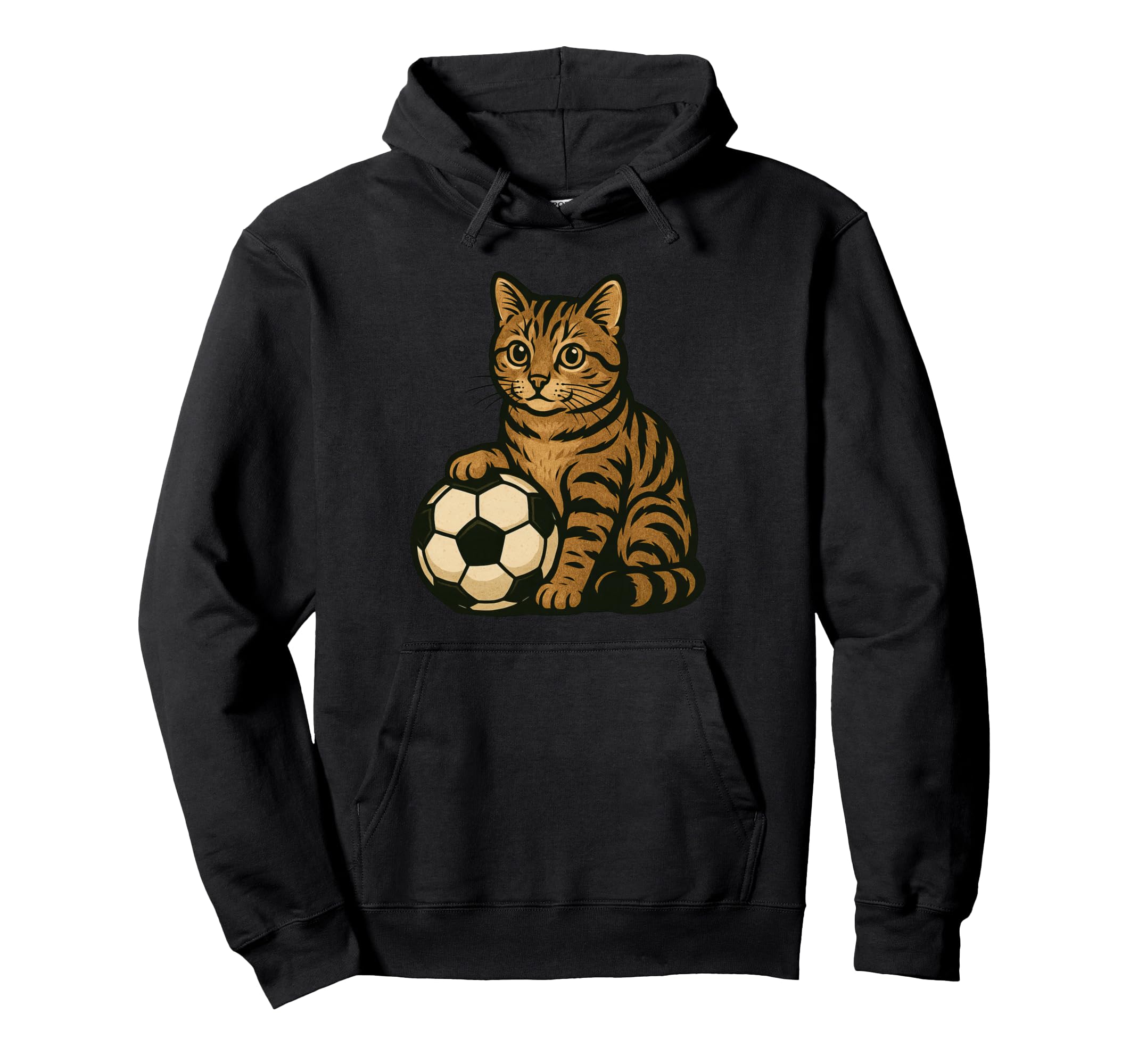 Funny Cat Soccer Hoodie - Casual Everyday Wear for Adults - T-Shirt, Sweatshirt, Hoodie