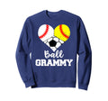 Ball Grammy Heart Funny Baseball Sweatshirt - Trendy Graphic Men Women - T-Shirt, Sweatshirt, Hoodie