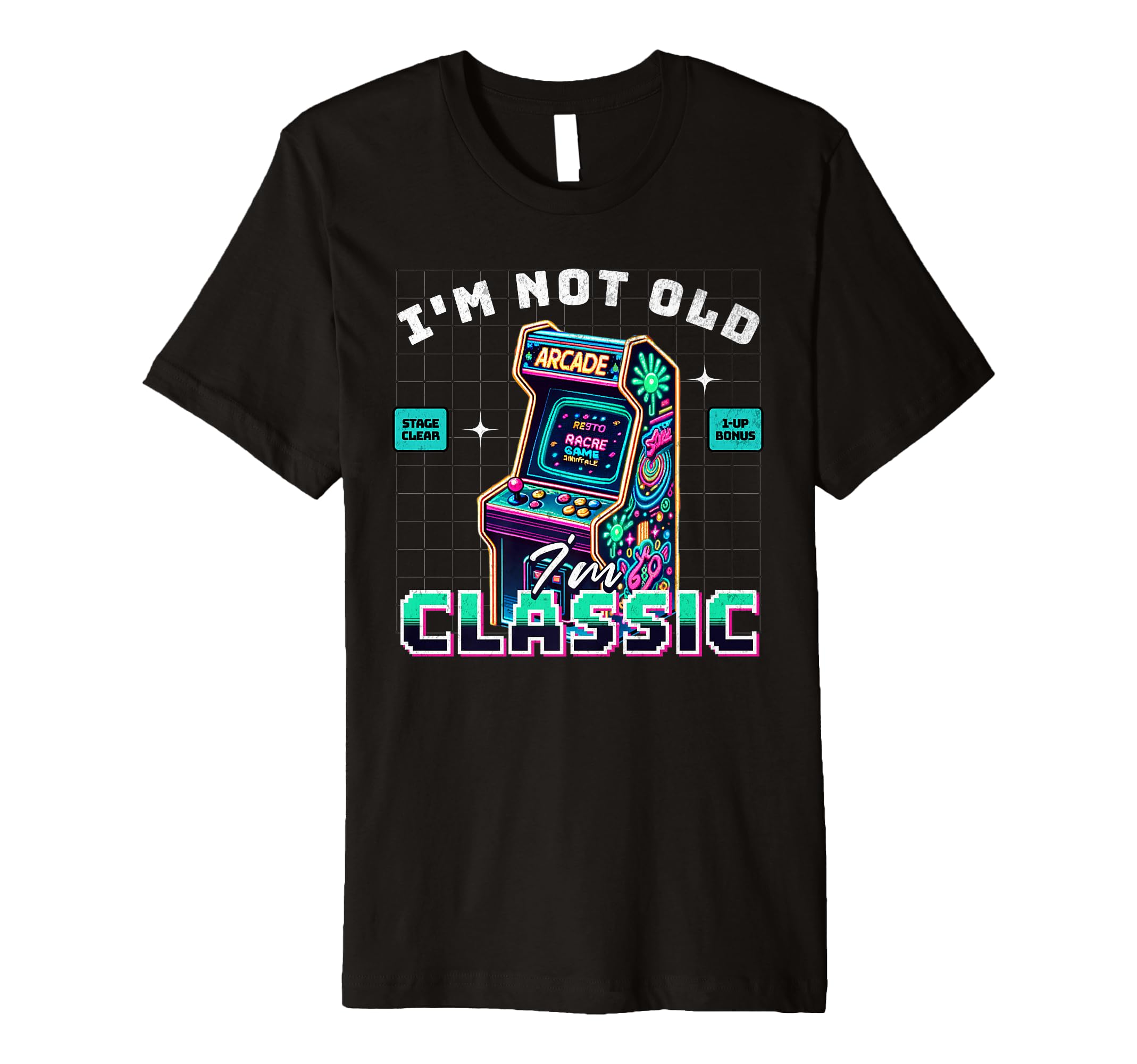Im Not Old Im Gamer Arcade Gaming T-Shirt - Custom Art Print Unisex - T-Shirt, Sweatshirt, Hoodie