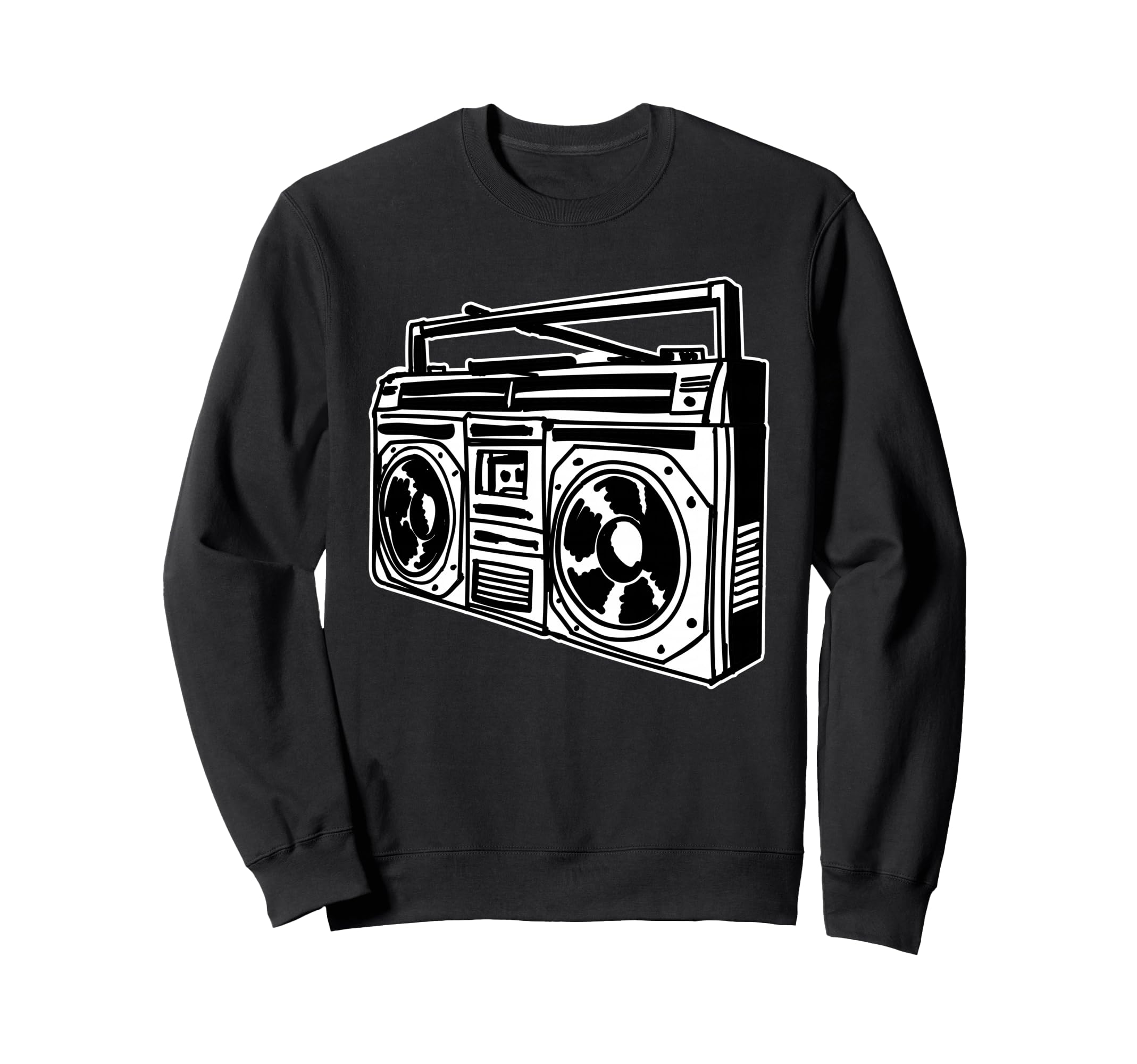 Ghetto Blaster 80S 90S Hip Hip Rap Sweatshirt - Custom Art Print Men Women - T-Shirt, Sweatshirt, Hoodie