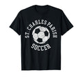 St Charles Parish Soccer Distressed 90S T-Shirt - Fun Novelty Design Unisex - T-Shirt, Sweatshirt, Hoodie