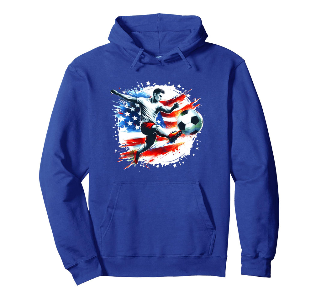 American Flag Soccer Player Teen Soccer Hoodie - Minimalist Print Men Women - T-Shirt, Sweatshirt, Hoodie