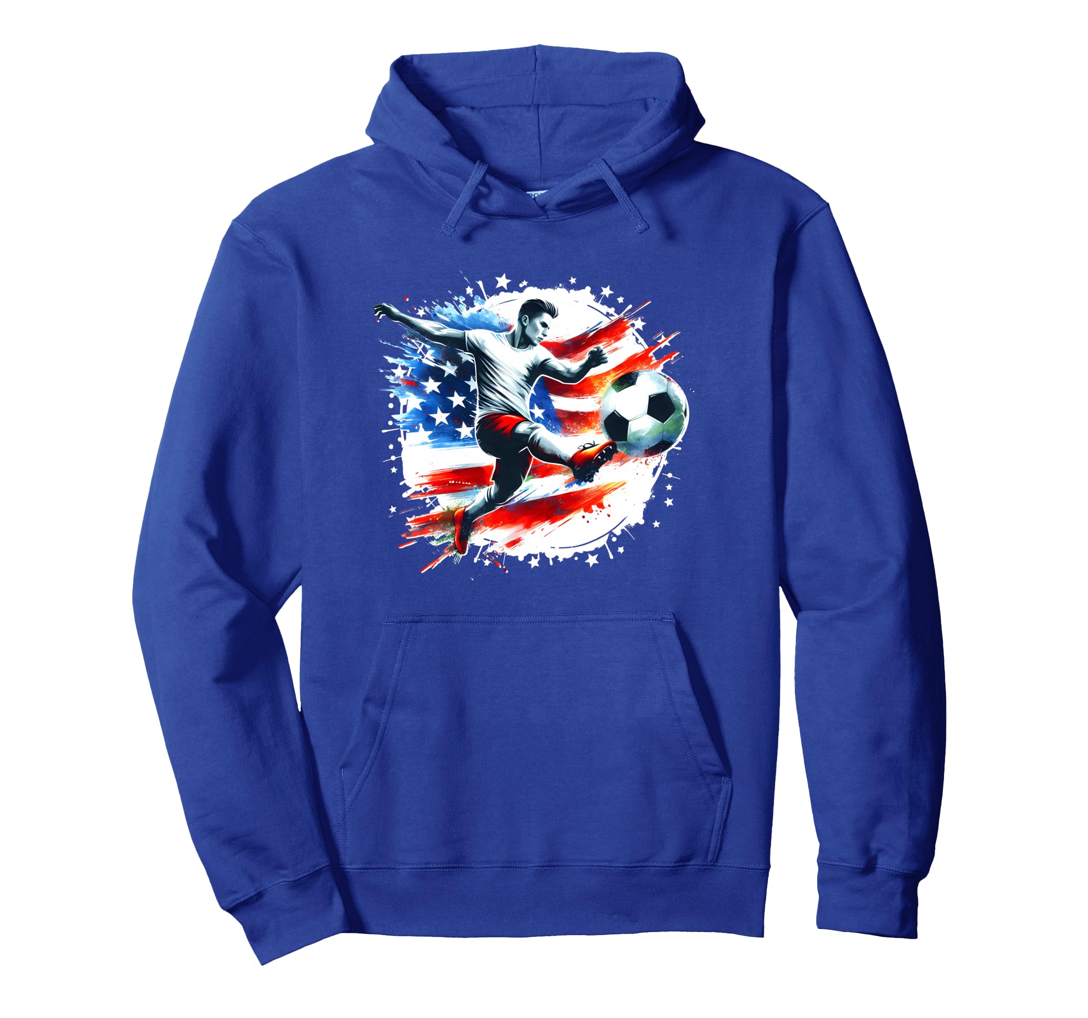 American Flag Soccer Player Teen Soccer Hoodie - Minimalist Print Men Women - T-Shirt, Sweatshirt, Hoodie
