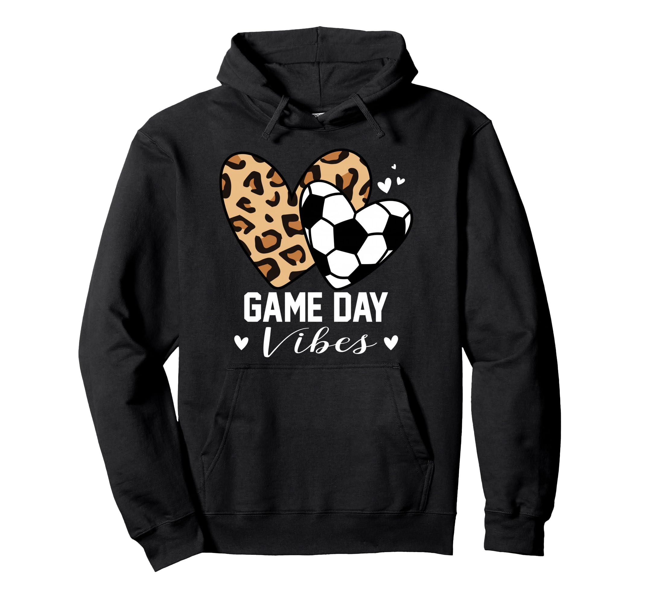Game Day Vibes Funny Soccer Mom Leopard Hoodie - Minimalist Print Unisex - T-Shirt, Sweatshirt, Hoodie