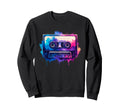 Splash Art Cassette Player Music Sweatshirt - Minimalist Print for Adults - T-Shirt, Sweatshirt, Hoodie