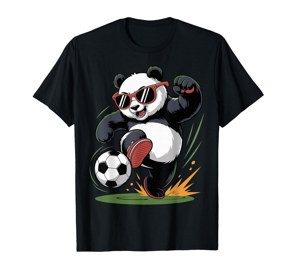 Funny Panda Playing Soccer Animal T-Shirt - Streetwear Style for Adults - T-Shirt, Sweatshirt, Hoodie