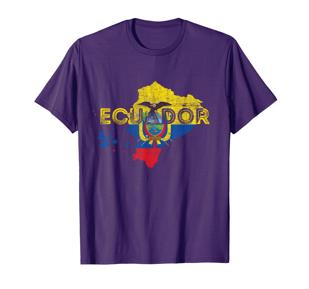 Ecuadorian Map And Flag Souvenir T-Shirt - Novelty Apparel Unisex - T-Shirt, Sweatshirt, Hoodie