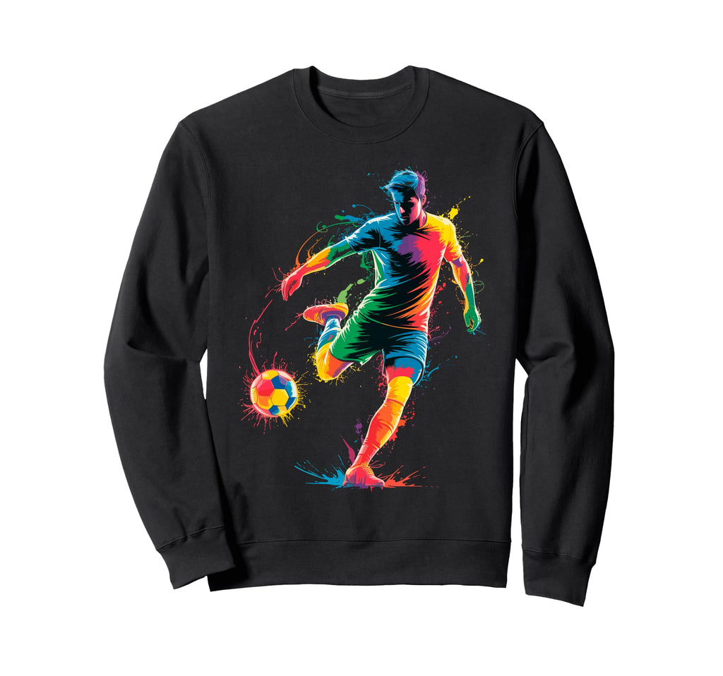 Colorful Funny Soccer Player Fan Sweatshirt - Fun Novelty Design Unisex - T-Shirt, Sweatshirt, Hoodie