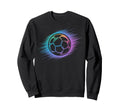 Colorful Soccer Silhouette Soccer Sweatshirt - Aesthetic Graphic Men Women - T-Shirt, Sweatshirt, Hoodie