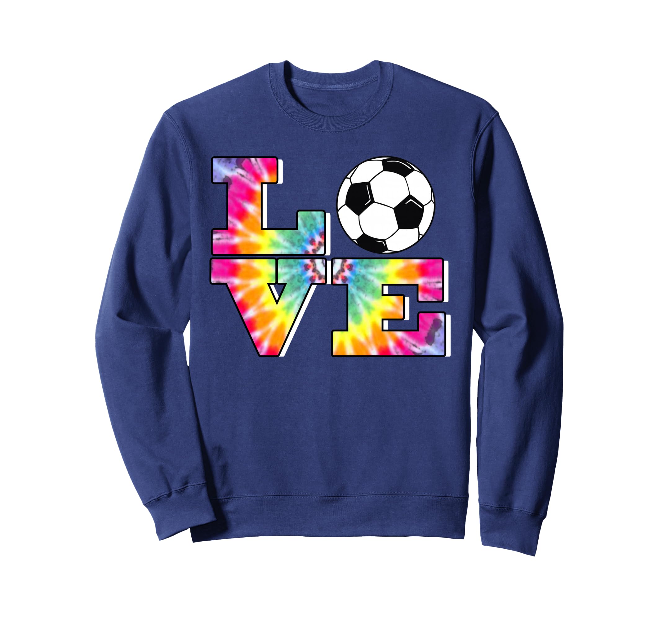 Soccer Tie Dye Love Multi Color Teen Sweatshirt - Novelty Apparel Men Women - T-Shirt, Sweatshirt, Hoodie