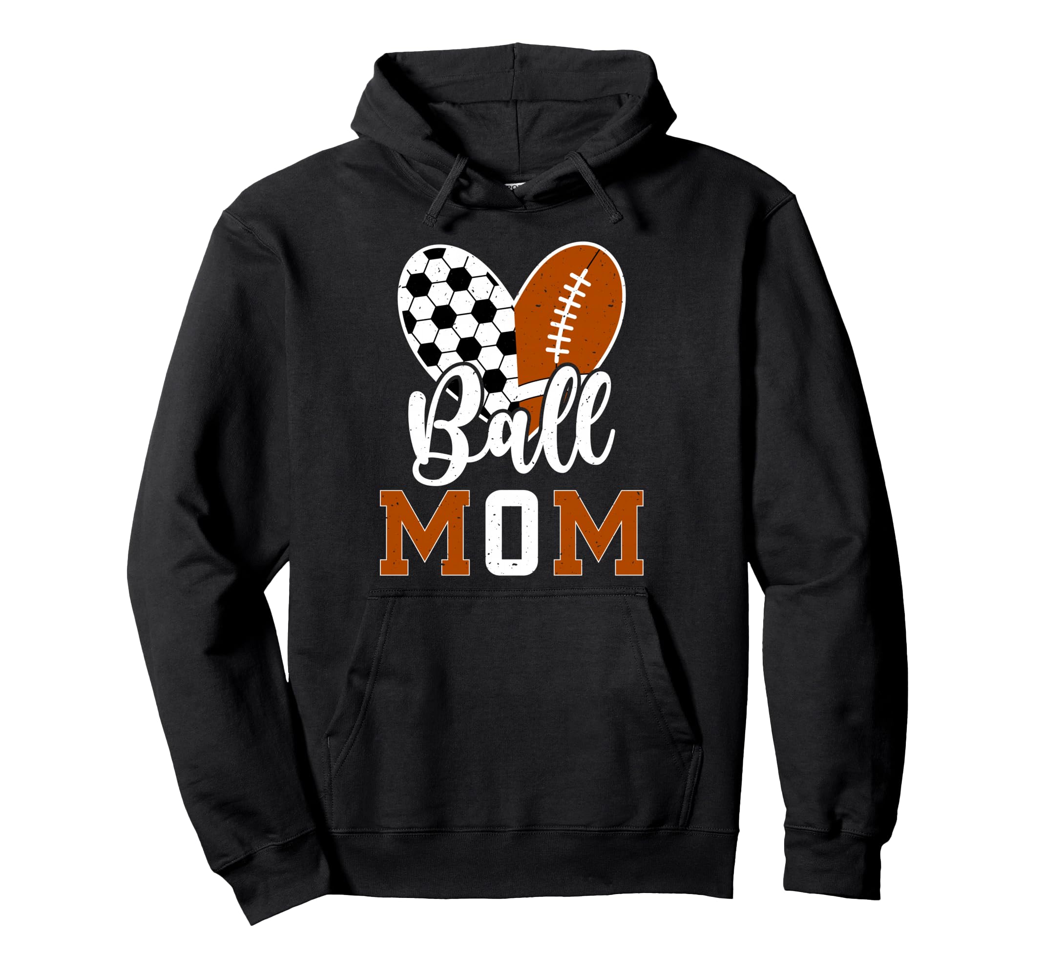 Ball Mom Soccer Football Mom Football Hoodie - Graphic Print for Adults - T-Shirt, Sweatshirt, Hoodie